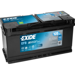 Exide EL1050 battery 12V 105Ah EFB