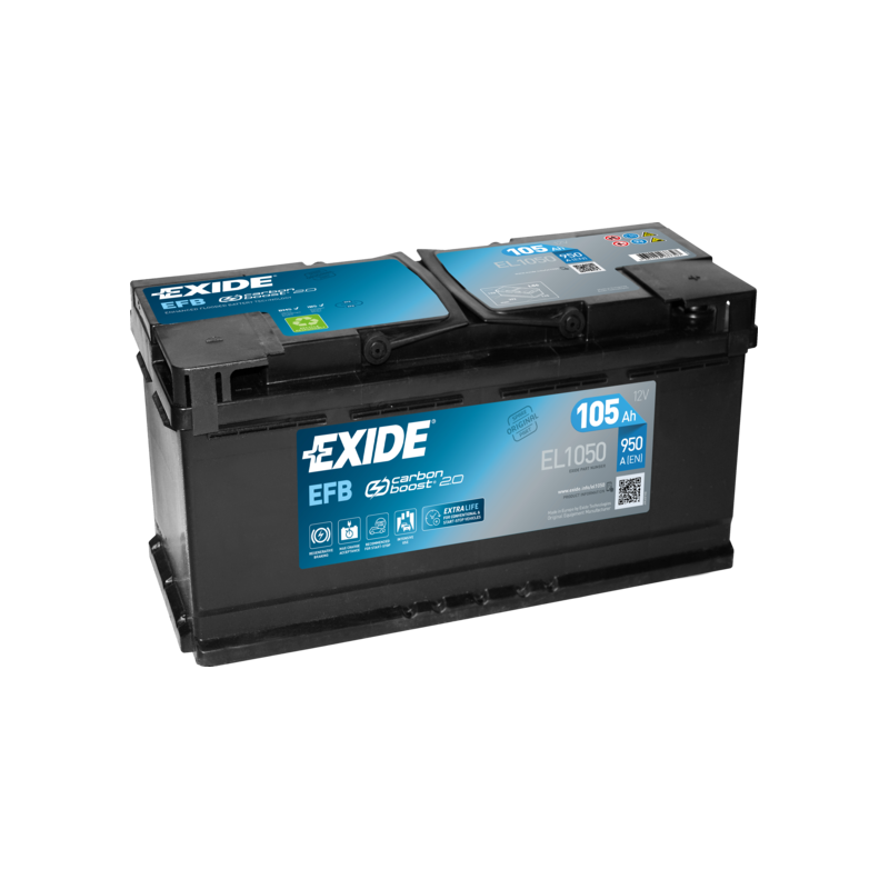 Exide EL1050 battery 12V 105Ah EFB