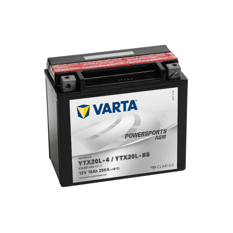 Batteria Varta YTX20L-4 YTX20L-BS 518901026