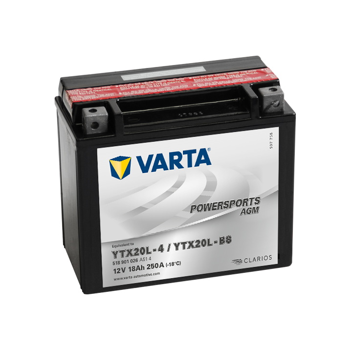 Bateria Varta YTX20L-4,YTX20L-BS 518901026 18Ah - 2