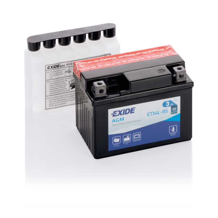 Bateria Exide ETX4L-BS 3Ah - 1