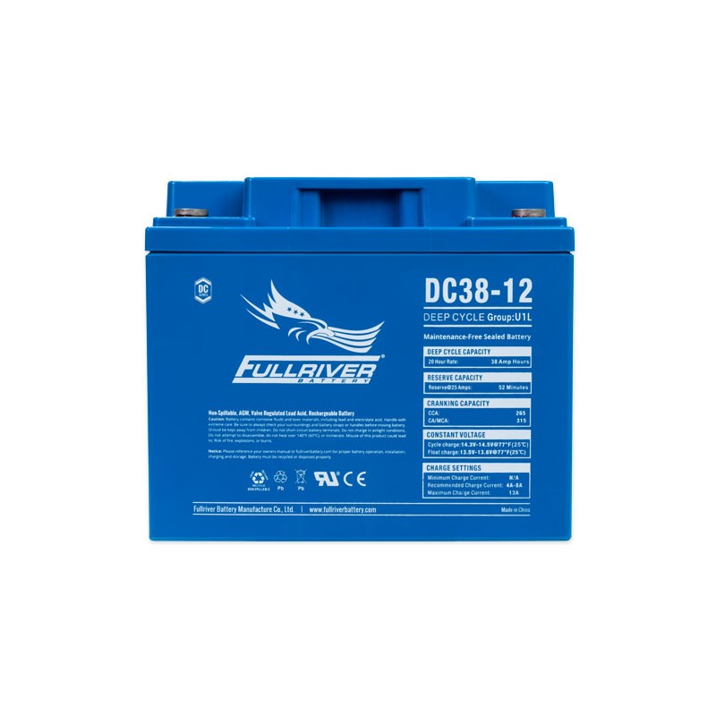 Bateria Fullriver DC38-12 12V 38Ah AGM