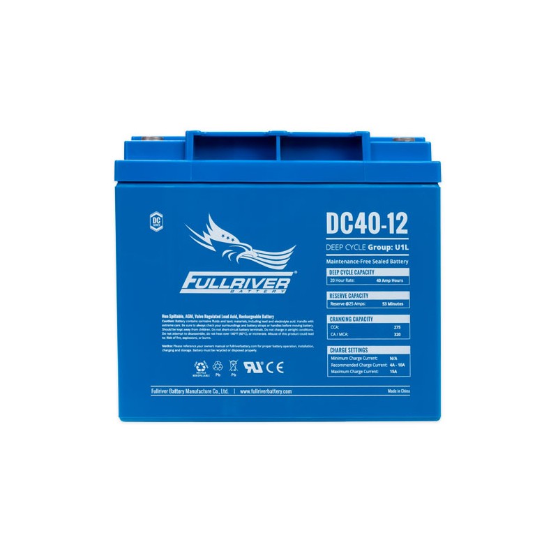 Fullriver DC40-12 battery 12V 40Ah AGM