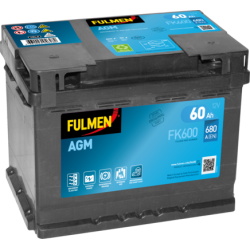 Fulmen FK600 battery 12V 60Ah AGM