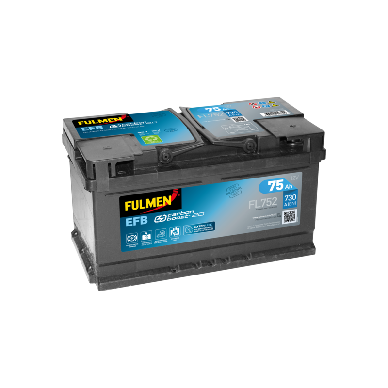 Fulmen FL752 battery 12V 75Ah EFB